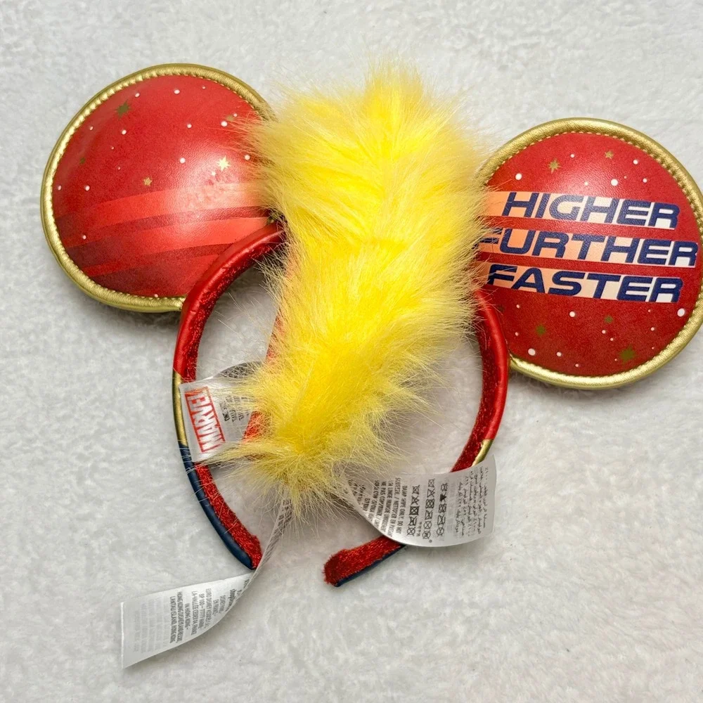 Disney‎ Marvel Captain Marvel Mickey Ears Headband Higher Further Faster Mohawk
